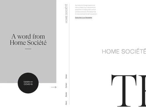 「Home Société | Contemporary Home & Outdoor Furniture」のキャプチャ画像