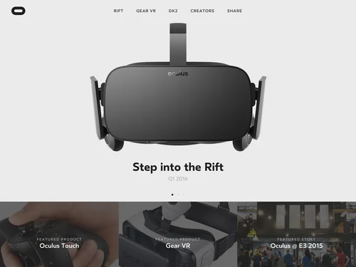「Oculus - Oculus VR」のキャプチャ画像