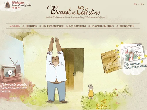 「Ernest et Célestine - Le site officiel du film」のキャプチャ画像