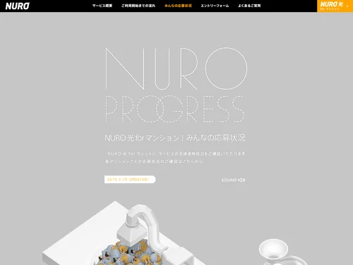 「NURO光 for マンション　みんなの応募状況」のキャプチャ画像