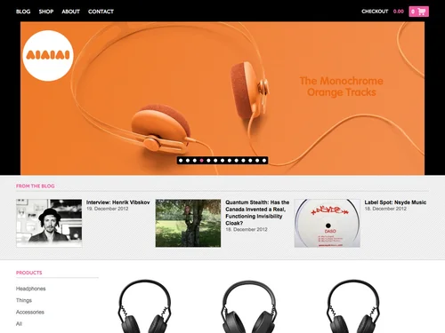 「Headphones - Earbuds - Dj headphones - AIAIAI」のキャプチャ画像