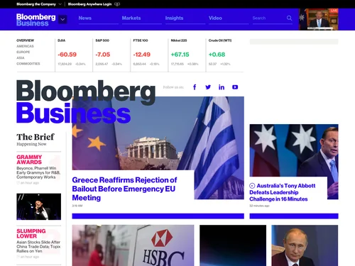 「Bloomberg Business」のキャプチャ画像