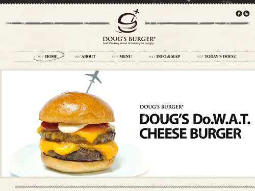 「DOUG'S BURGER | Just thinking about it makes you hungry」のキャプチャ画像