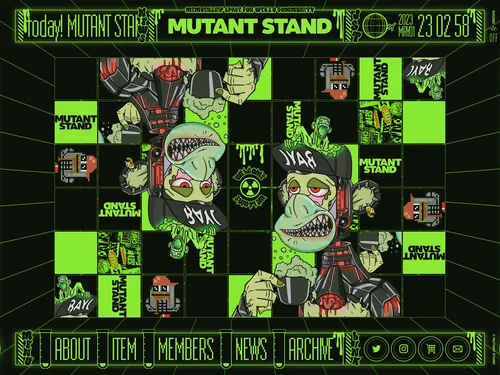 「MUTANT STAND - Membership Space for WEB3.0 Community」のキャプチャ画像
