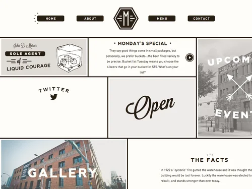 「Mercer Tavern | Serving Up Madness Since 1911」のキャプチャ画像