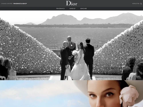 「Fragrances, make up, cosmetics, and skin care by Christian Dior」のキャプチャ画像