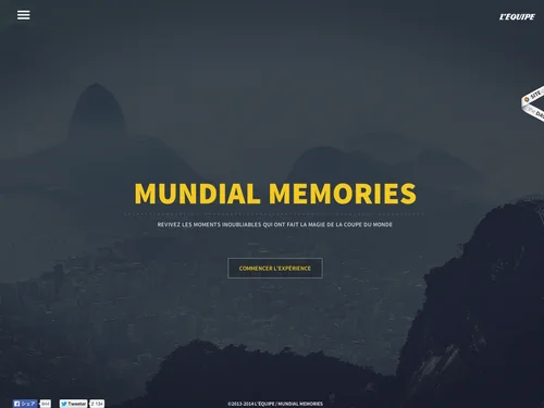 「Mundial Memories - Revivez les moments inoubliables qui ont fait la magie de la Coupe du monde」のキャプチャ画像