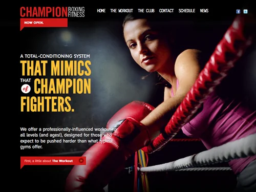 「Boxing Gym Rockville - Champion Boxing Fitness - For the Champion in You」のキャプチャ画像
