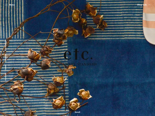 「etc.JOURNAL STANDARD | エトセトラ ジャーナル スタンダード オフィシャルサイト」のキャプチャ画像