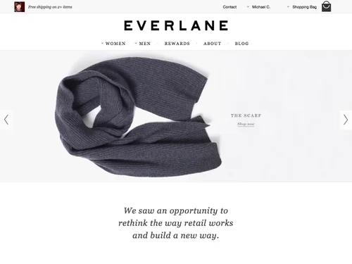 「Shop - Everlane」のキャプチャ画像