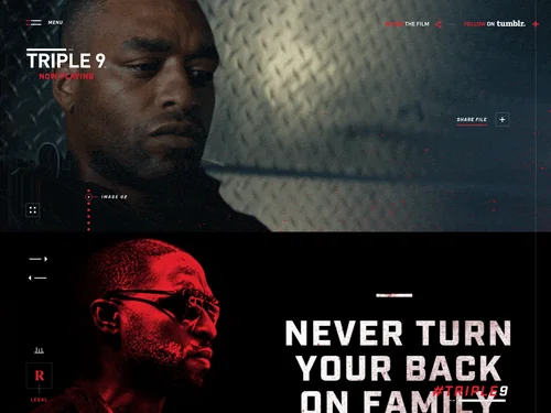 「Triple 9 - Official Tumblr Site」のキャプチャ画像