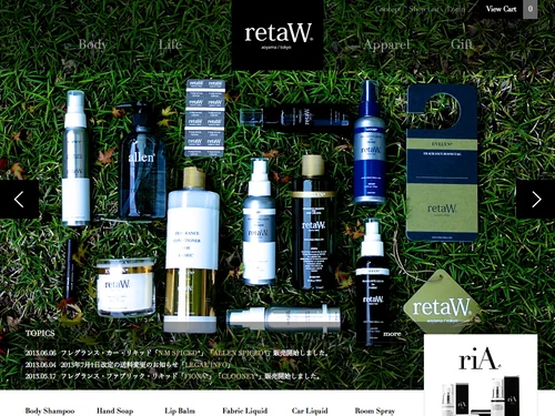 「retaW aoyama/tokyo」のキャプチャ画像