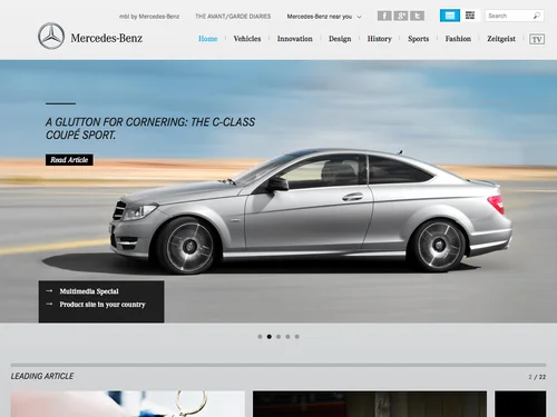 「Home - Mercedes-Benz.com」のキャプチャ画像