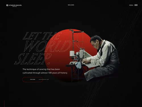 「LET THE WORLD SLEEP | KITAMURA MAKURA official website」のキャプチャ画像