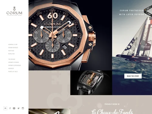 「CORUM - Official Website」のキャプチャ画像
