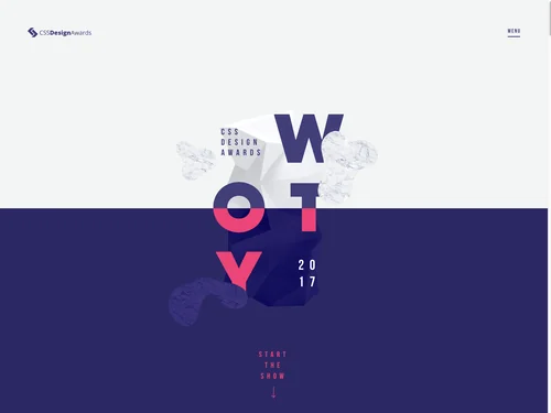 「Website of the Year 2017 - CSS Design Awards」のキャプチャ画像