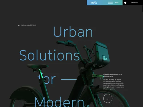 「Smart bike-sharing systems for cities | PBSC Urban Solutions | PBSC Urban Solutions」のキャプチャ画像