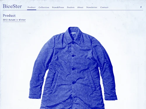 「2013 Autumn & Winter - Product｜BiceSter」のキャプチャ画像
