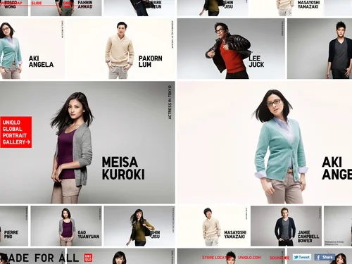「UNIQLO GLOBAL PORTRAIT GALLERY」のキャプチャ画像