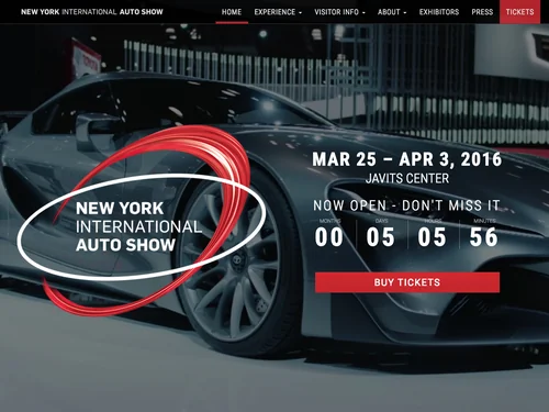 「Home - New York International Auto Show」のキャプチャ画像