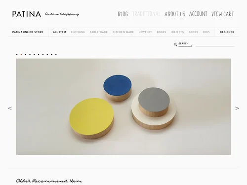 「About Patina｜PATINA ONLINE SHOP」のキャプチャ画像