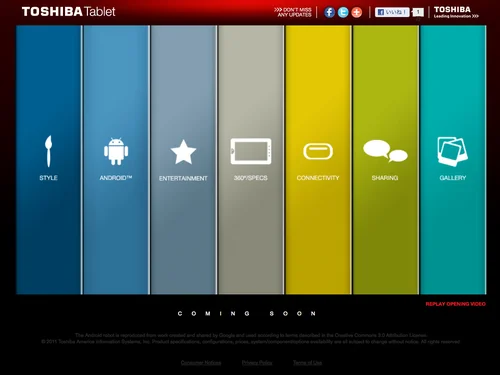 「Toshiba Tablet」のキャプチャ画像