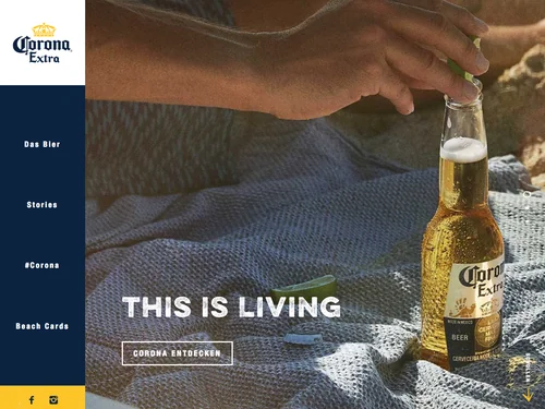 「Corona Extra. This is living.」のキャプチャ画像
