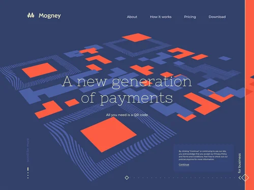「Mogney | A new generation of payments」のキャプチャ画像