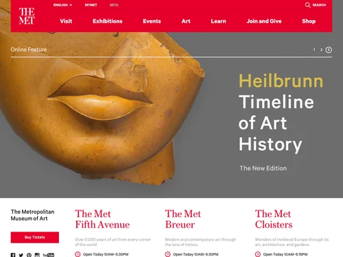 「Home | The Metropolitan Museum of Art」のキャプチャ画像
