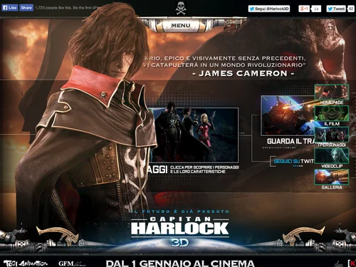 「Capitan Harlock - Dal 1 Gennaio al Cinema」のキャプチャ画像