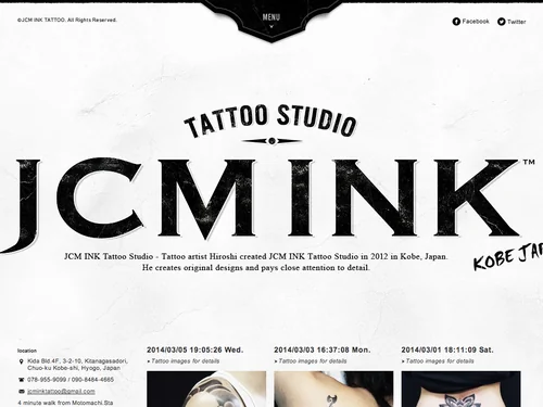 「JCM INK Tattoo Studio in Kobe」のキャプチャ画像