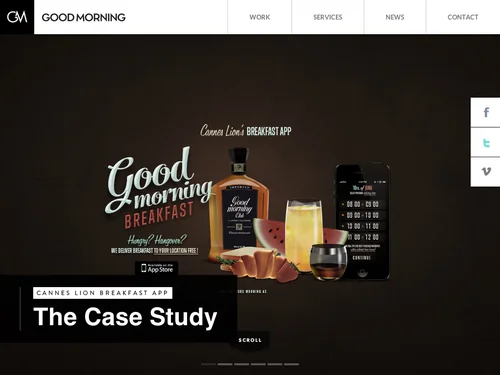 「Good Morning | We deliver digital solutions across all platforms」のキャプチャ画像