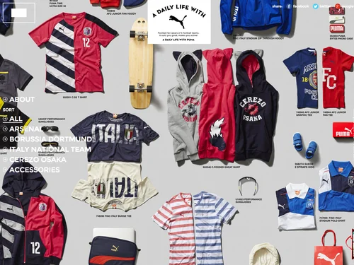 「PUMA FANWEAR collection 2015 SPRING&amp;SUMMER | PUMA STORE Online [プーマストア オンライン]」のキャプチャ画像