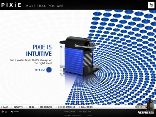 「PIXIE, the new coffee machine by Nespresso」のキャプチャ画像