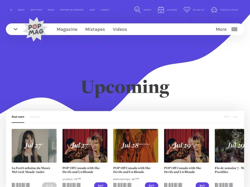 「POP Montreal | International Music Festival and +」のキャプチャ画像