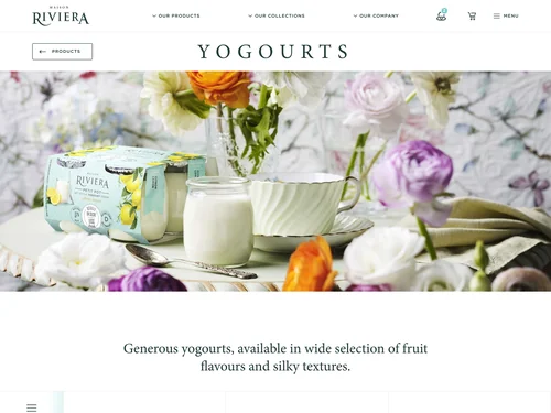 「Yogourts - Maison Riviera - Yogurts, Cheese, Butter and Sour Cream」のキャプチャ画像