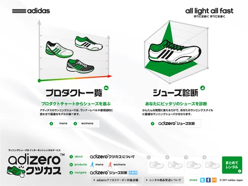 「adizero™ クツカス」のキャプチャ画像