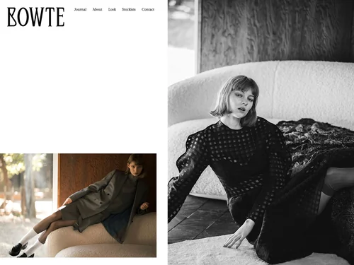 「BOWTE | Japanese Designer Brand」のキャプチャ画像