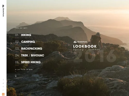 「Quechua - Lookbook Spring / Summer 2016」のキャプチャ画像