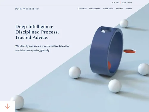 「Dore Partnership - Global Executive Search - Homepage」のキャプチャ画像