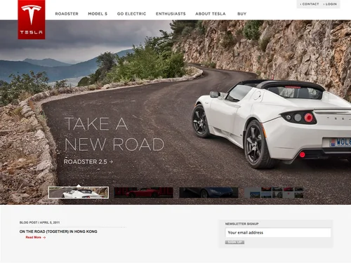 「Tesla Motors | Premium Electric Vehicles」のキャプチャ画像