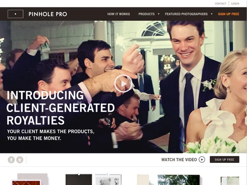 「Pinhole Pro: Client Generated Royalties for Photographers」のキャプチャ画像
