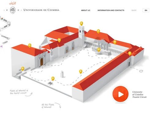 「VISIT | University of Coimbra」のキャプチャ画像