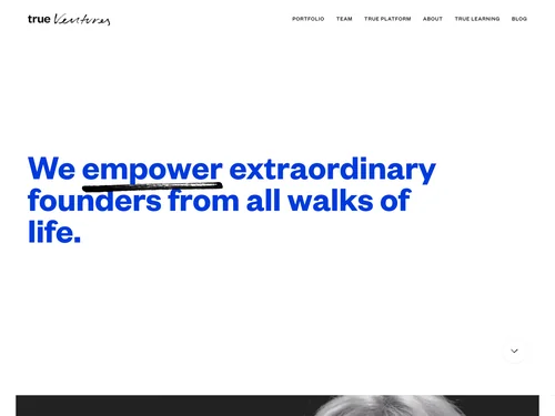 「True Ventures」のキャプチャ画像
