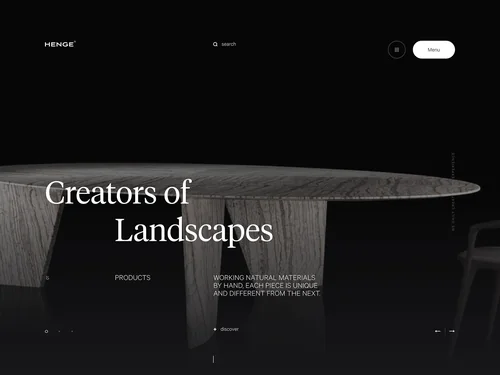 「Henge | Design Furniture」のキャプチャ画像