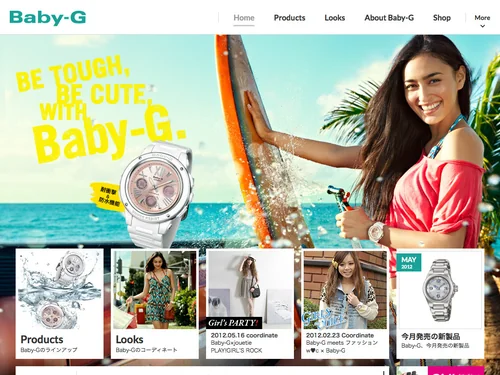 「Baby-G - CASIO」のキャプチャ画像