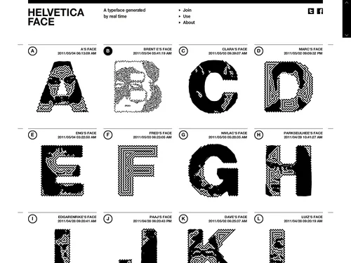「Helvetica Face」のキャプチャ画像