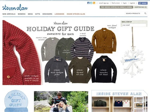 「Home | Steven Alan」のキャプチャ画像
