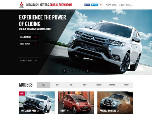 「Mitsubishi Motors Global Showroom」のキャプチャ画像