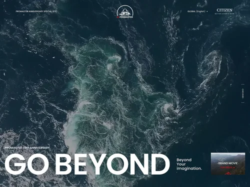 「PROMASTER 35th ANNIVERSARY - GO BEYOND | PROMASTER [CITIZEN]」のキャプチャ画像
